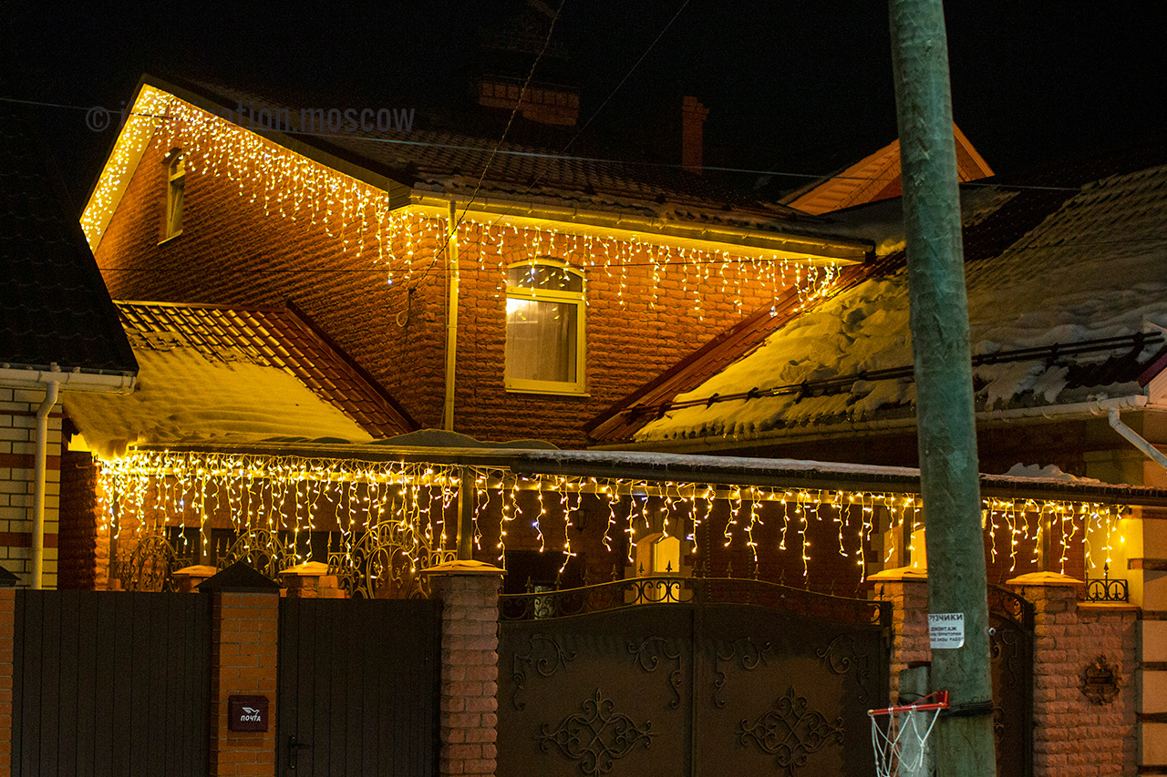 Украшение частного дома светодиодными гирляндами - ILLUMINATION.MOSCOW